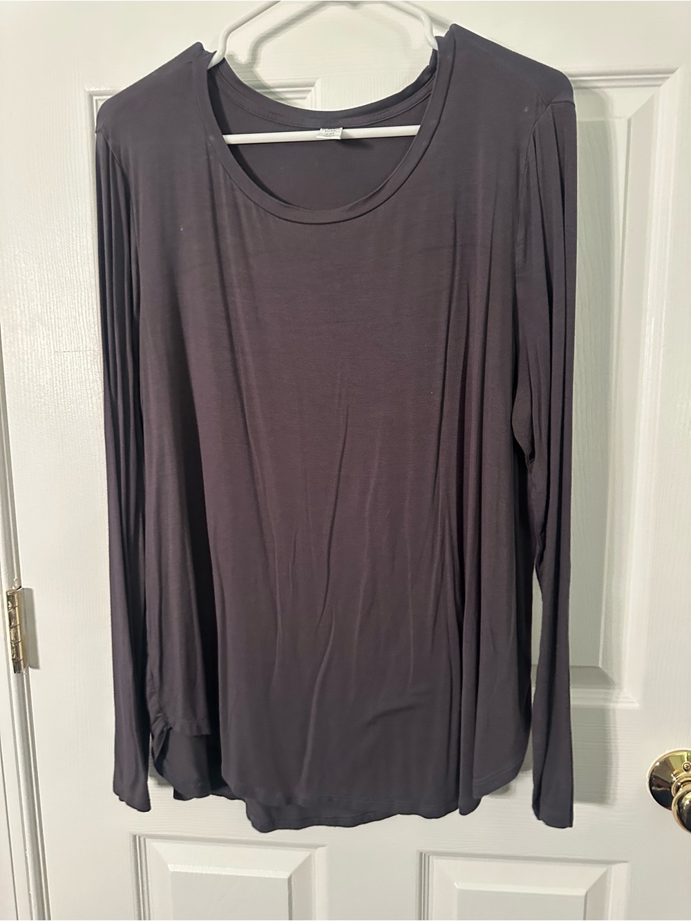 Old Navy Long Sleeve Crewneck Top - Charcoal Gray